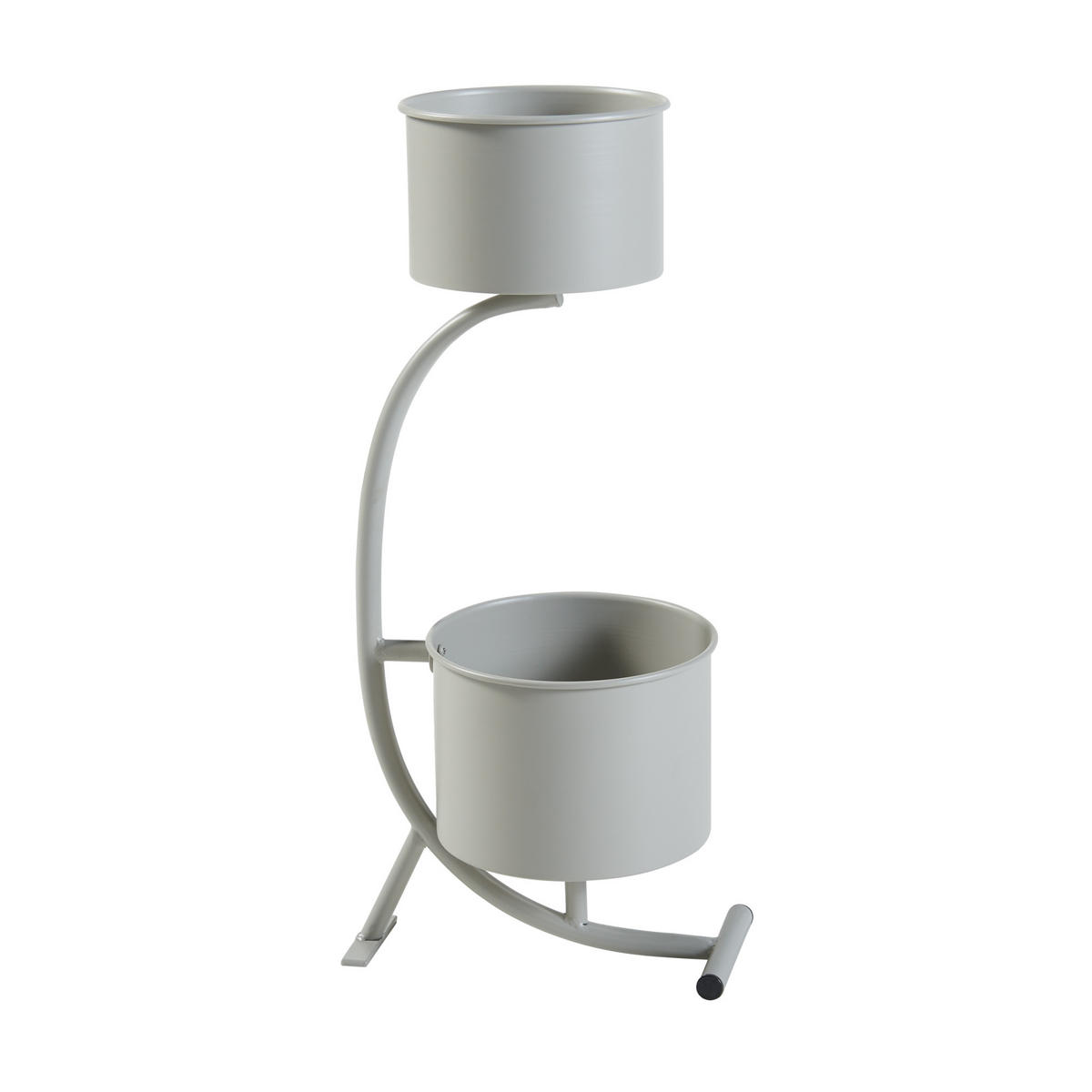 PFLANZENSTÄNDER Almelo - Hellgrau, Metall (18.5/63cm) - [en.casa]