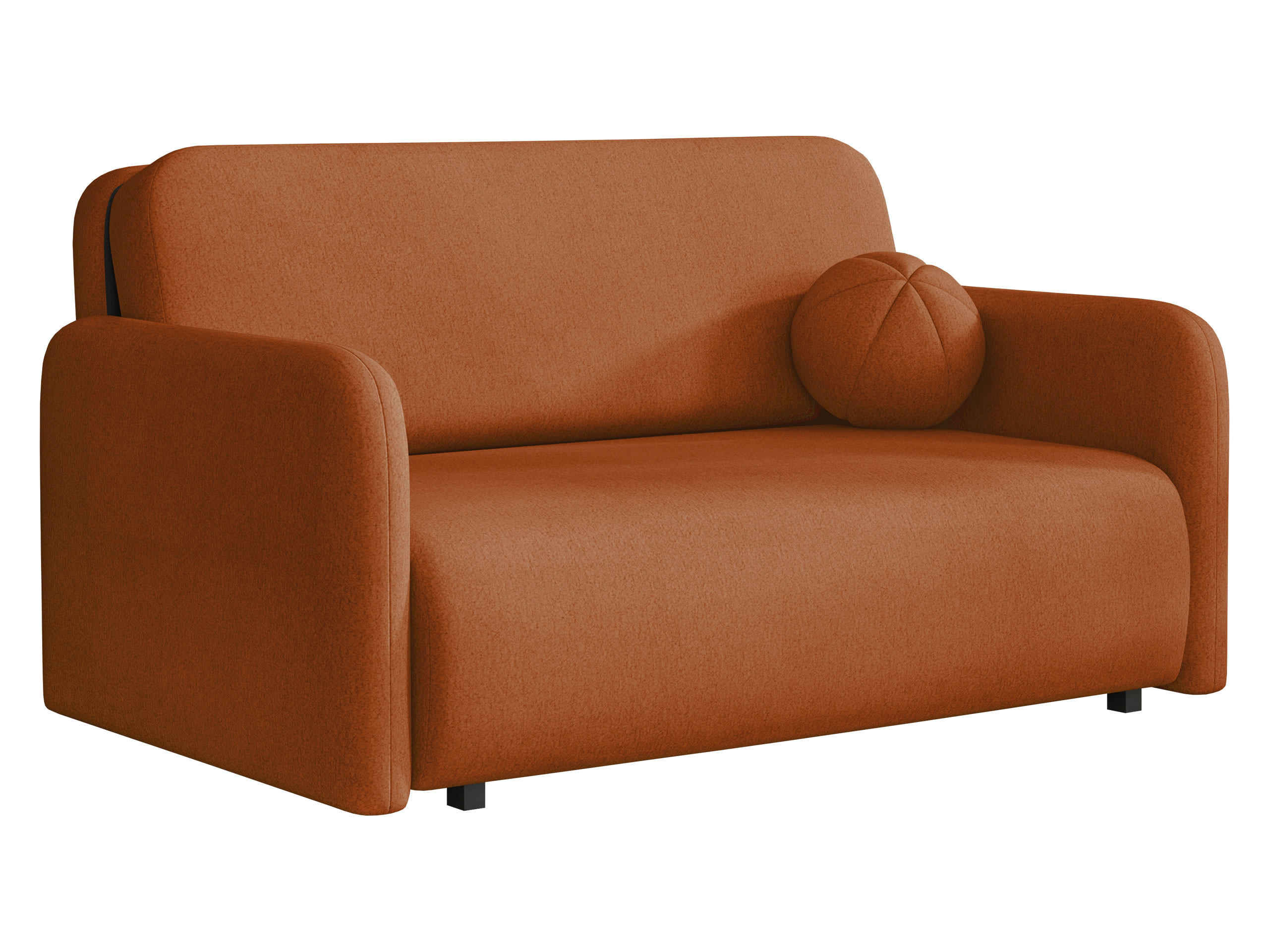 SCHLAFSOFA Viva Sun III - Schwarz/Orange, Holz/Textil (150/85/103cm) - MIRJAN24