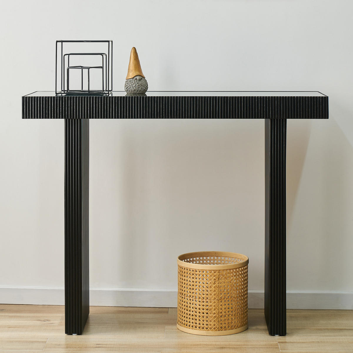 KONSOLENTISCH ALVARO Schwarz/Schwarz - Schwarz, Holzwerkstoff (38/110/85cm) - SVITA