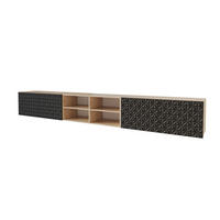 LOWBOARD VIRA-W 3x100x40x41 cm - Artisan / Schwarz - Schwarz, Holzwerkstoff (300/40/41cm) - ALTDECOR