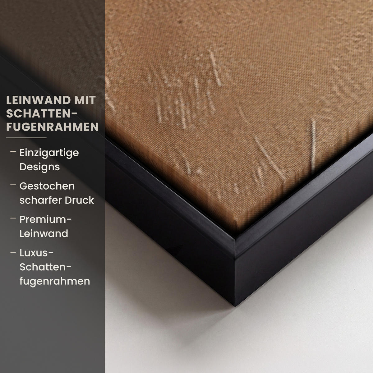 LEINWAND Bilder mit Rahmen - Beige - Natur - Abstrakt - Modern - 140x90 - Beige, Textil (140/90cm) - MuchoWow