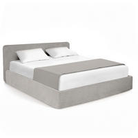 POLSTERBETT - Hellgrau, Holz/Textil (160/200cm) - home24