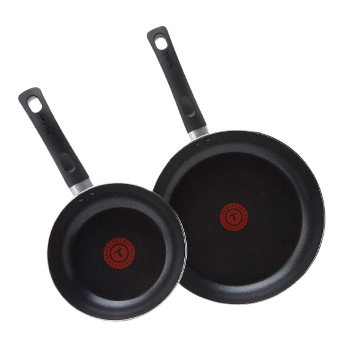 PFANNENSET Taste 2-tlg 20 cm 28 cm Antihaft induktionsgeeignet Bratpfannen Schwarz - Schwarz, Kunststoff/Metall - Tefal