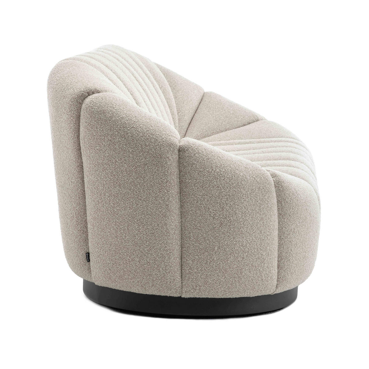 SOFA 3-Sitzer, Taupe - Taupe, Textil (96/83/215cm) - Oviala