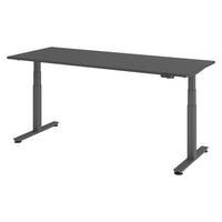 SCHREIBTISCH elektrisch XDSM 80/200/74 cm in Graphitfarben/Graphitfarben - Graphitfarben, Holzwerkstoff (80/200/74cm) - bümö
