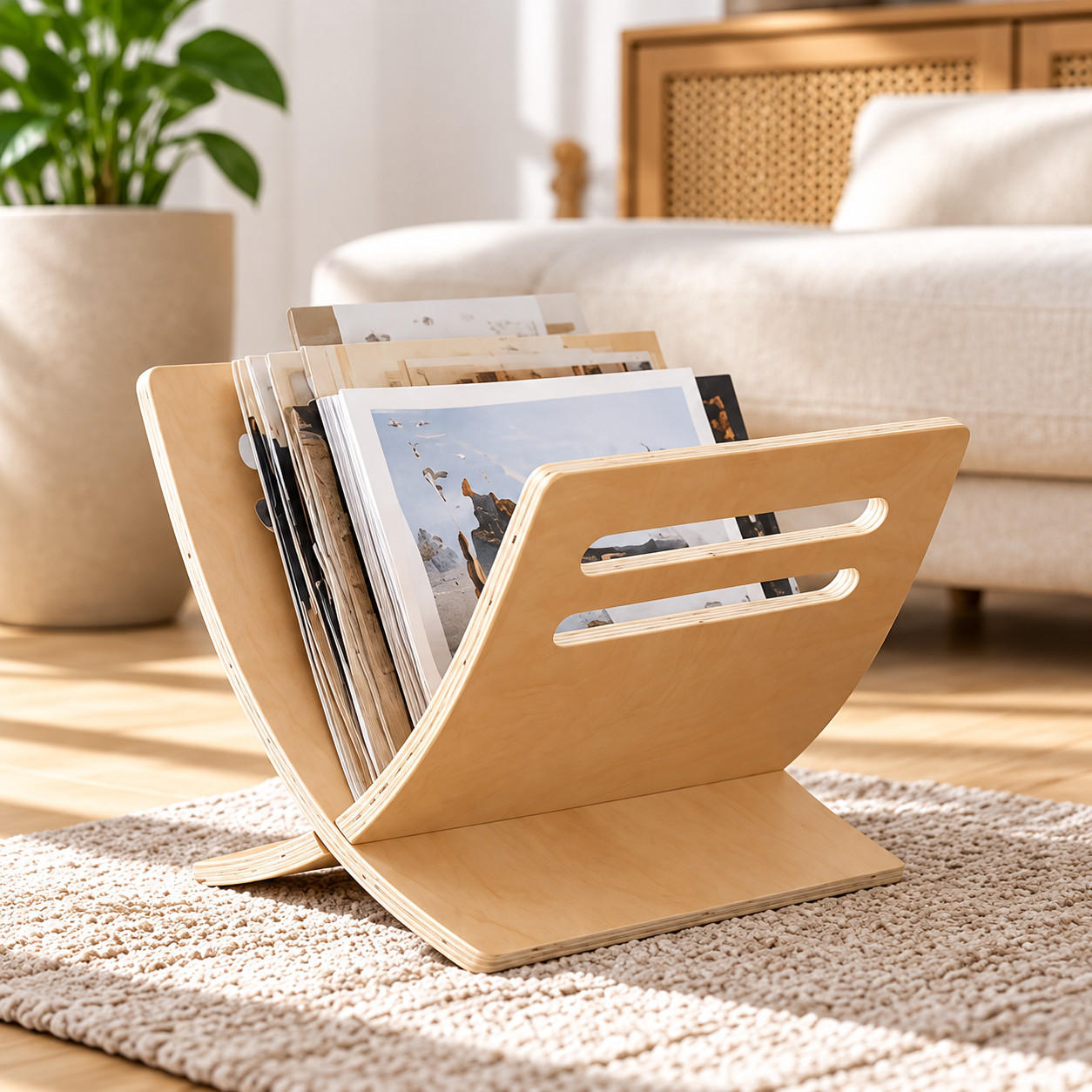 ZEITUNGSSTÄNDER Holz Natur - Braun, Holz (30/29/36cm) - Homestyle4u