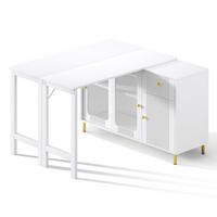 BUFFET Weiß 122/80/82 cm - Weiß, Holz (122/82/80cm) - PANGIVO