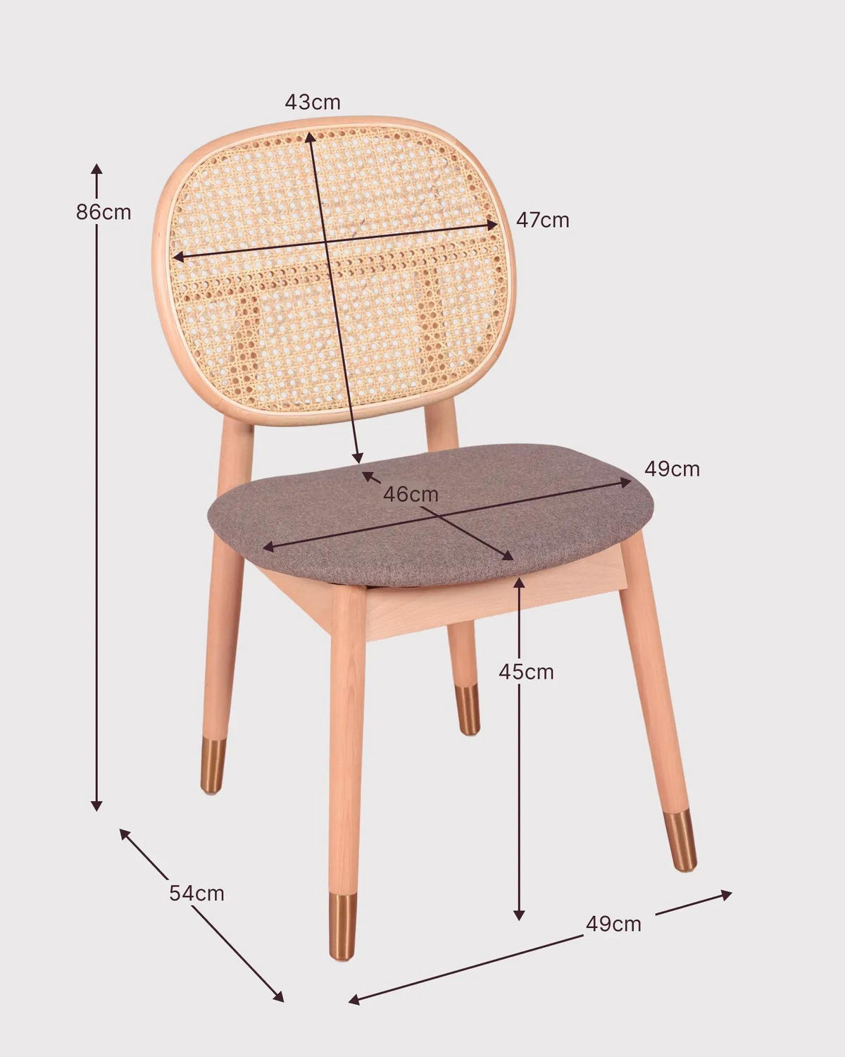 STUHL Naturmaterialien Buchefarben - Buchefarben, Naturmaterialien (49/86/54cm) - Nest Dream