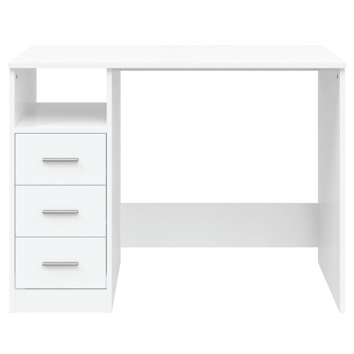 SCHREIBTISCH mit Schubladen Weiß 102x50x76 cm Holzwerkstoff - Weiß, Holzwerkstoff (102/50/76cm) - furnicato