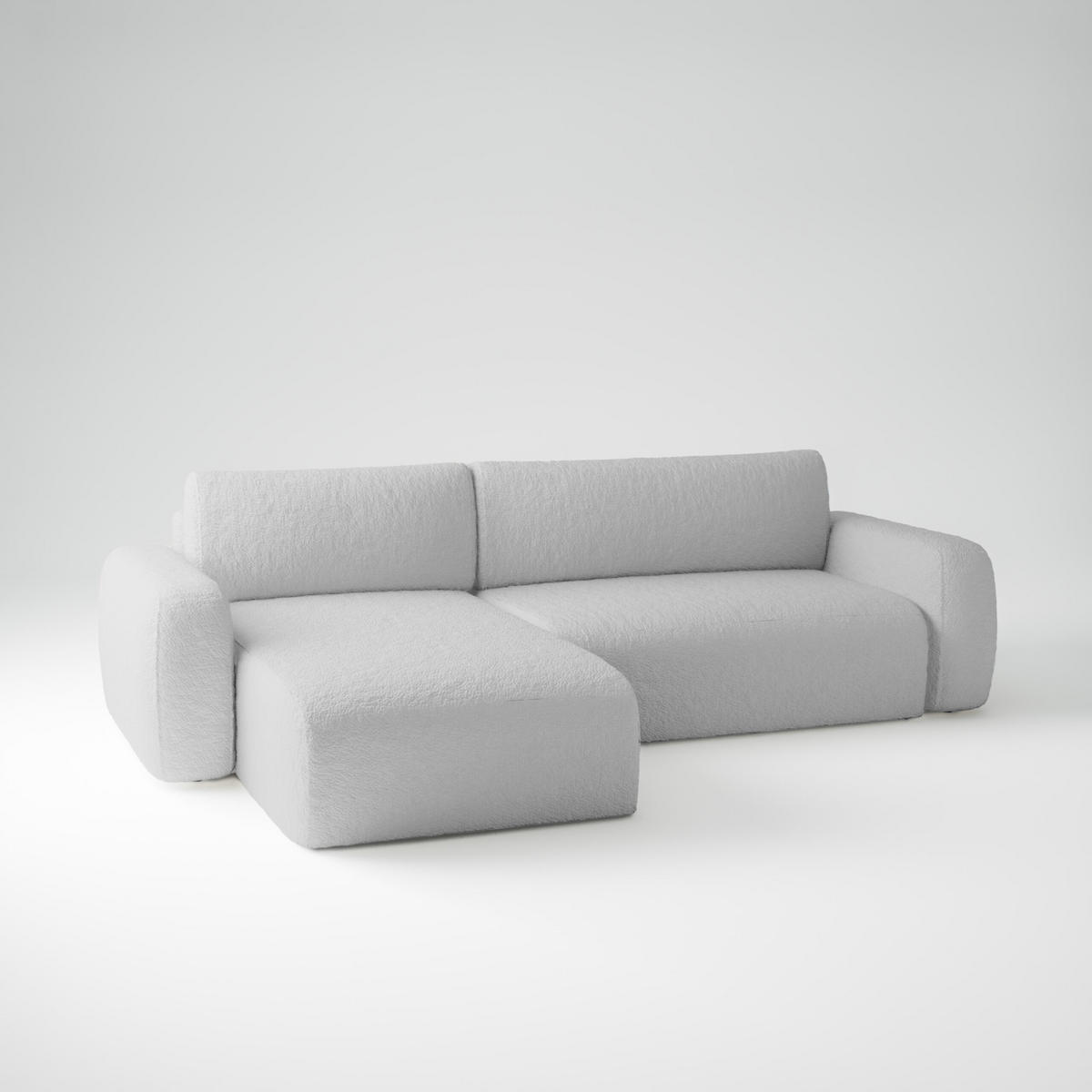 ECKSOFA Eckcouch Varde Universelle Hellgrau - Hellgrau, Textil (294/185cm) - Fedve