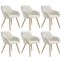 ESSZIMMERSTUHL 6er Set Marilyn 58 x 62 x 82 cm creme/gold - Goldfarben/Creme, Kunststoff (62/82/58cm) - tectake