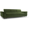 3-SITZERSOFA mit Schlaffunktion Navio grün - Schwarz/Grün, Textil (274/90/98cm) - Beautysofa
