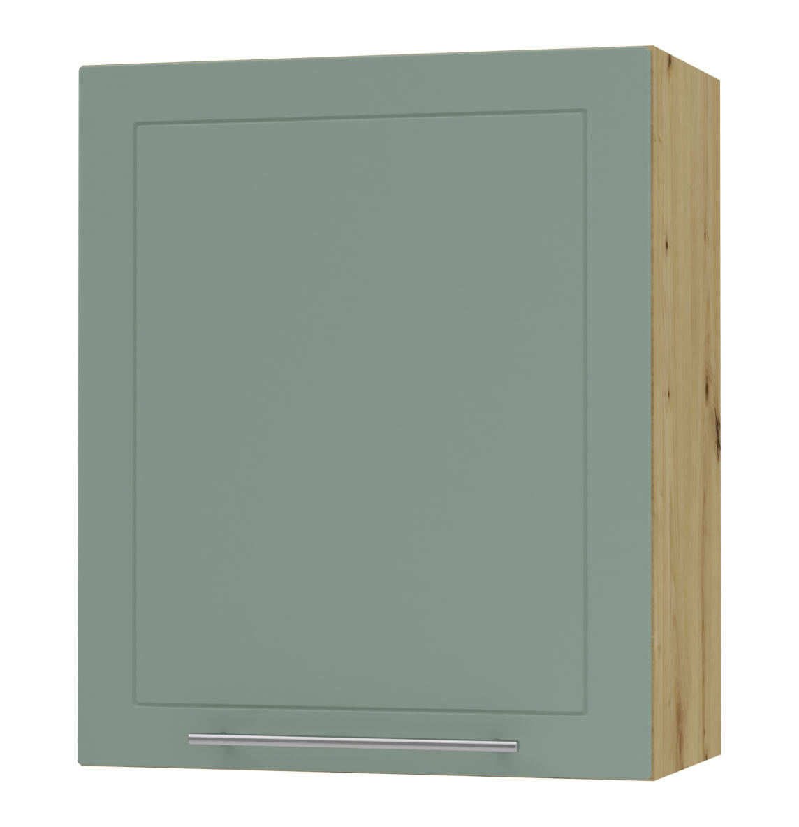 KÜCHENHÄNGESCHRANK Kvantum W2/60 Mint Matt / Eiche Artisan Matt 60 / 32,5 / 72cm - Eiche Artisan/Mintgrün, Holz/Holzwerkstoff (60/72/32.5cm) - Feldmann-Wohnen