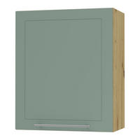 KÜCHENHÄNGESCHRANK Kvantum W2/60 Mint Matt / Eiche Artisan Matt 60 / 32,5 / 72cm - Eiche Artisan/Mintgrün, Holz/Holzwerkstoff (60/72/32.5cm) - Feldmann-Wohnen