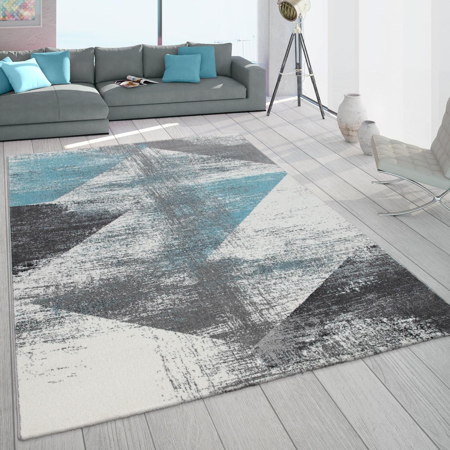 KURZFLORTEPPICH 80/150 cm Mero 102 - Türkis, Textil (80/150cm) - Paco Home
