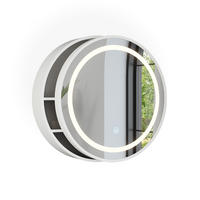 KOUPELNOVÁ ZRCADLOVÁ SKŘÍŇKA Silva Bílá 50 x 50 cm s 5 úložnými prostory - bílá, sklo (50/50/13cm) - Vicco