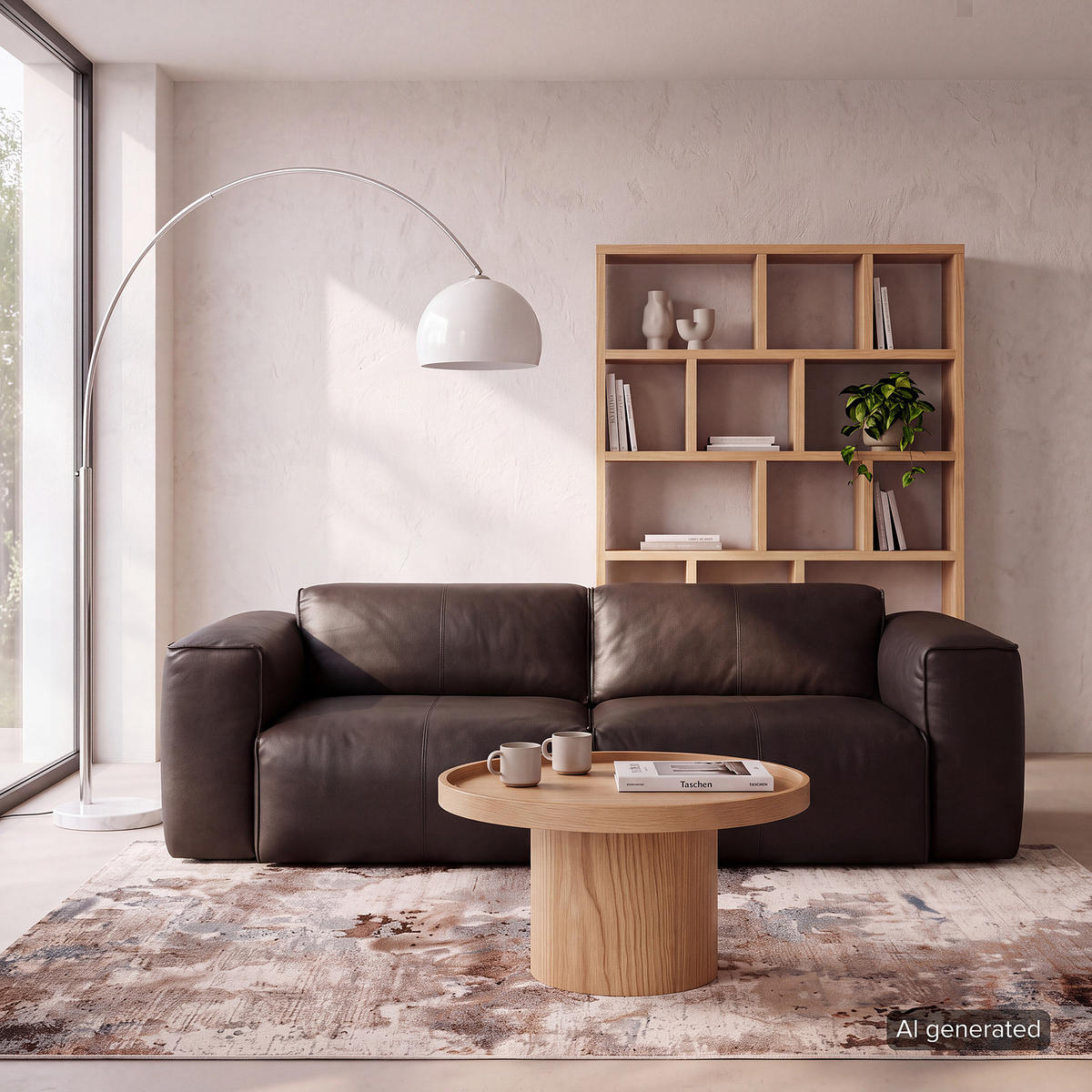 2-SITZER SOFA - Dunkelbraun/Schwarz, Leder/Kunststoff (220/71/102cm) - home24