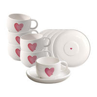 ESPRESSOTASSEN MIT UNTERTASSEN With Love weiß 60 ml 6er Set - Weiß, Keramik (12/6.7/12cm) - like.Villeroy & Boch