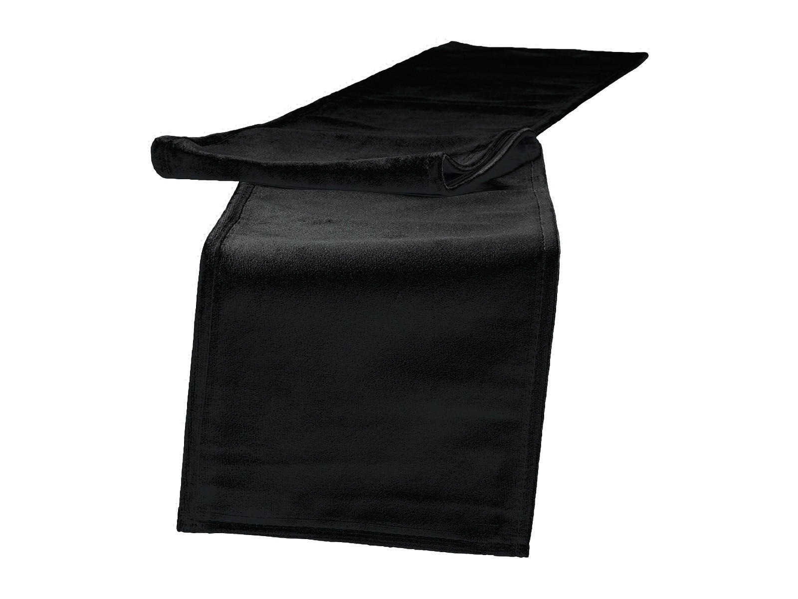 TISCHBAND Samt&Sonders schwarz 140/18 cm - Schwarz, Textil (18/140cm) - beties Heimtextil