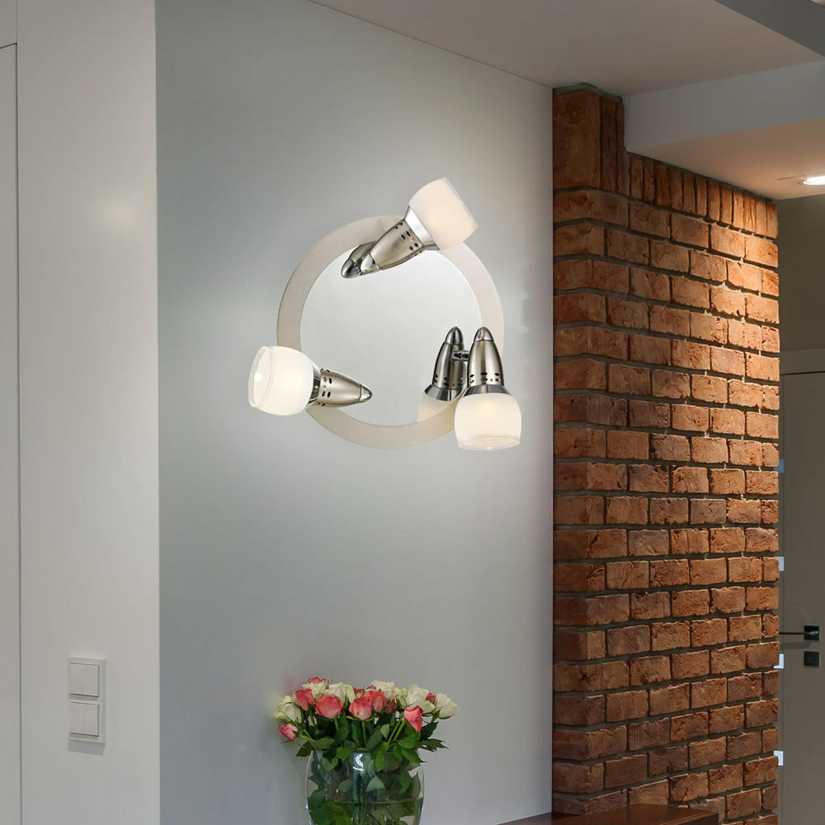 LED DECKENLEUCHTE SONUS Silber Stahl - Silberfarben, Glas (26/26/16cm) - Esto