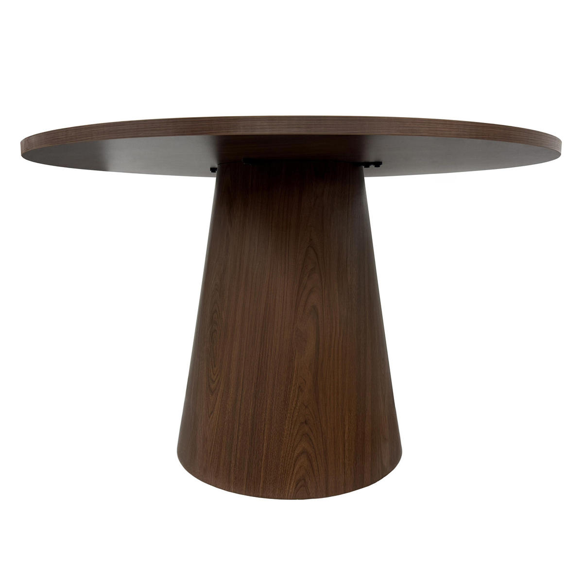 ESSTISCH, dunkles Holzeffekt - Braun, Holz (120/120/75cm) - Oviala