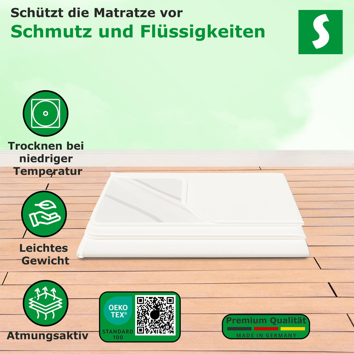 MATRATZENSCHONER wasserdicht 80 x 200 cm - Weiß, Textil (80/200cm) - Schlaftroll