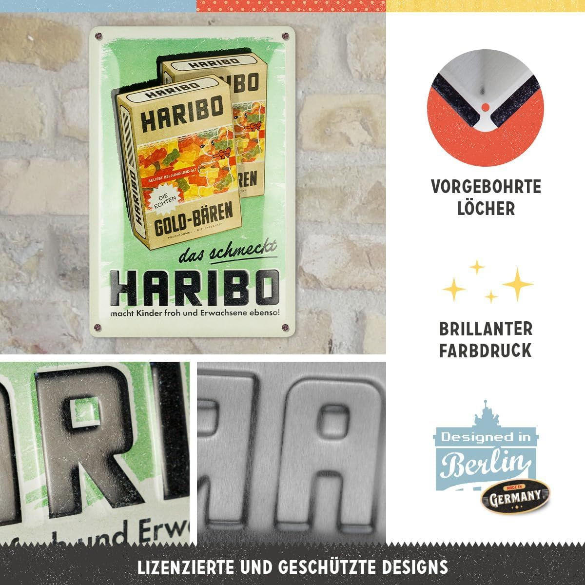 BLECHSCHILD 20/30 cm HARIBO Packung ... das schmeckt - Multicolor, Metall (20/30/0.2cm) - Nostalgic-Art