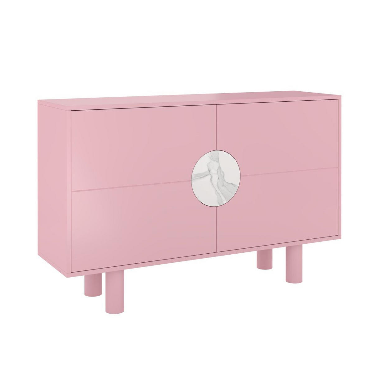 SIDEBOARD Zoe, Mit Marmor, 140 cm, Rosa - Hellrosa, Holz/Holzwerkstoff (140/90/40cm) - Dancan