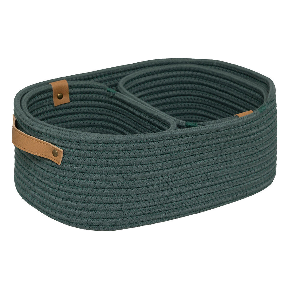 KÖRBE, 3-tlg., Korb, Polyester, Grün - Grün, Kunststoff (25/12/35cm) - 5five Simply Smart
