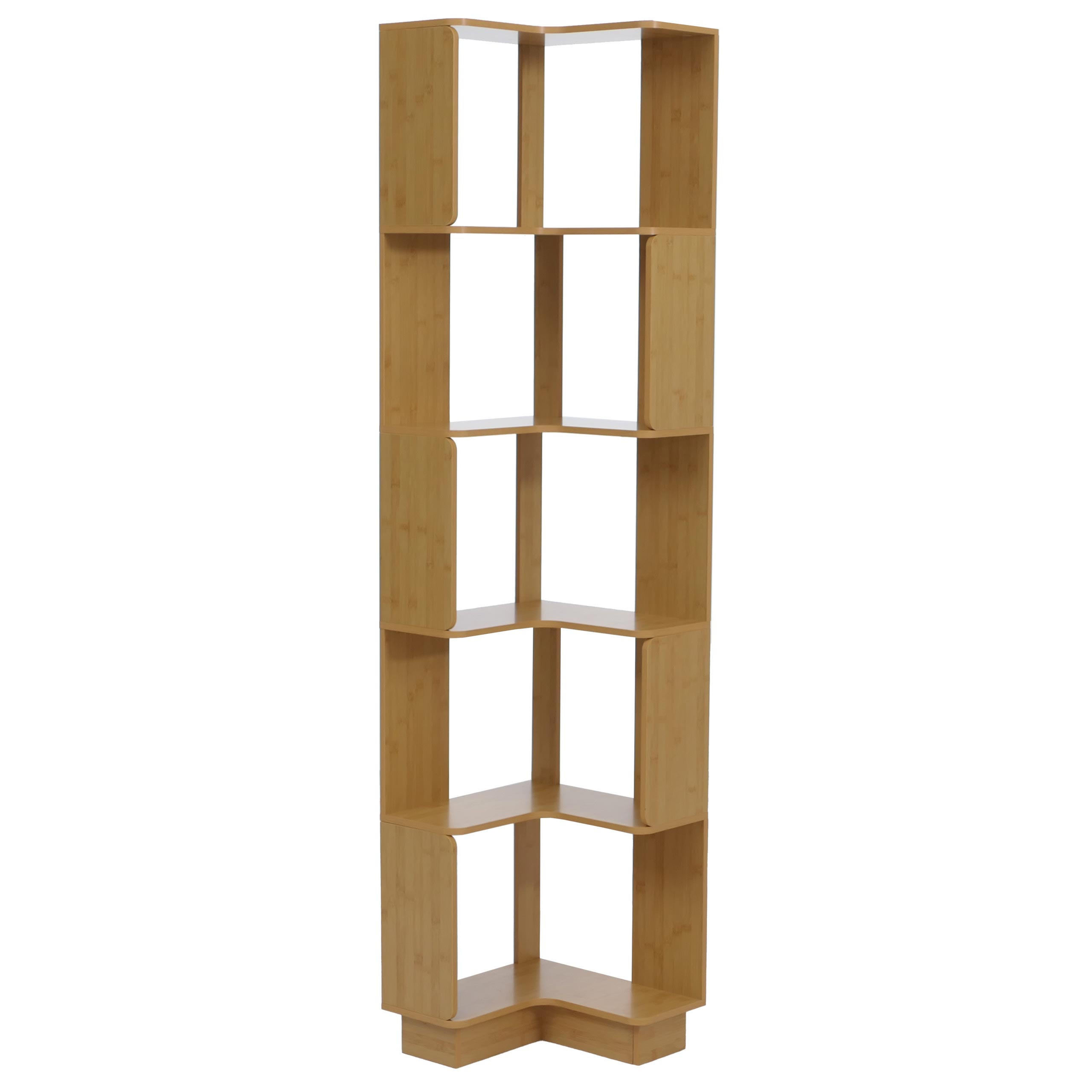 ECK-BÜCHERREGAL Beige - Beige, Holz (40/175/40cm) - MCW