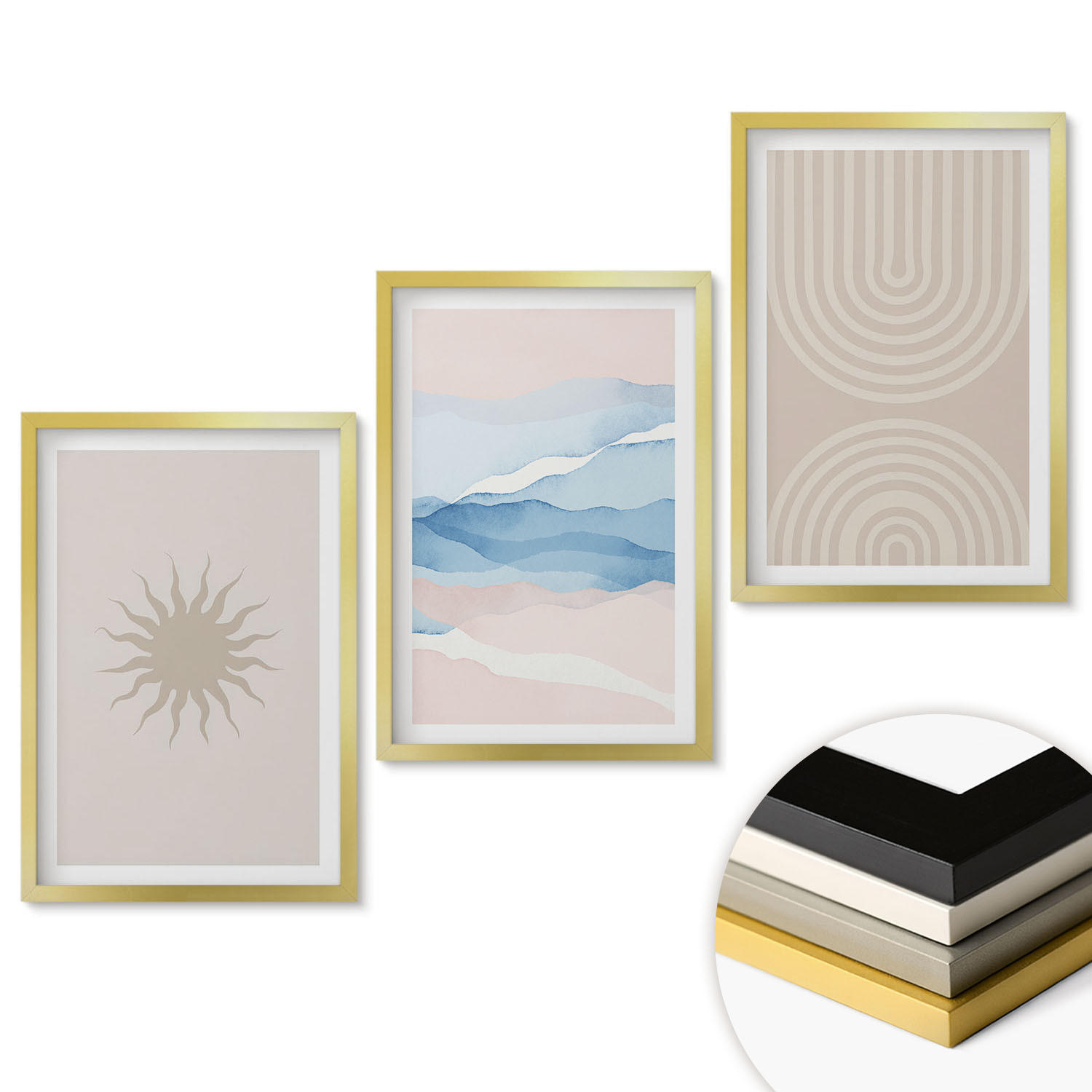 ArtPrintCave Wandbilder Gold 40x60 cm
