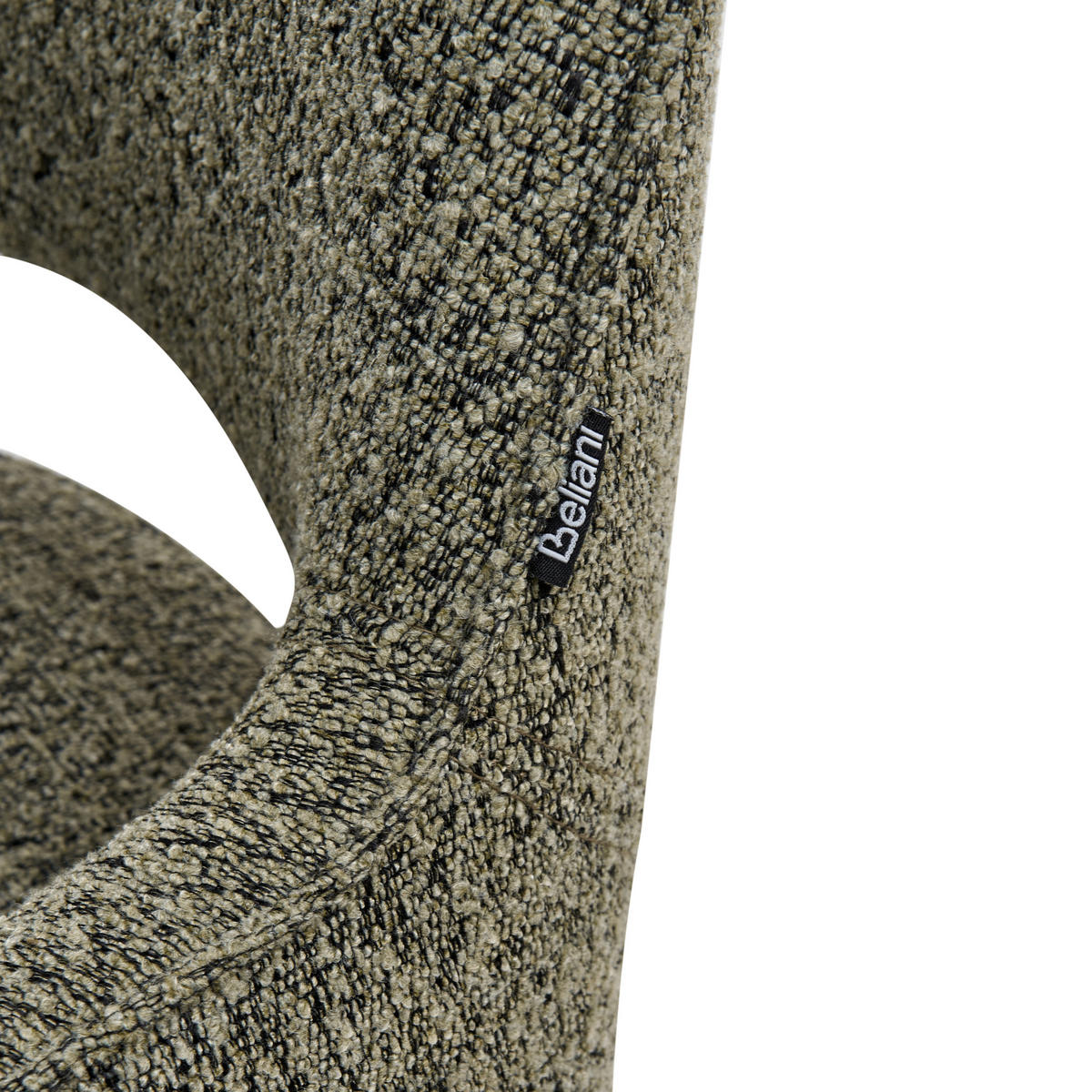ESSZIMMERSTUHL drehbar Bouclé Grün Moravia - Braun/Grün, Holz/Textil (56/83/66cm) - Beliani