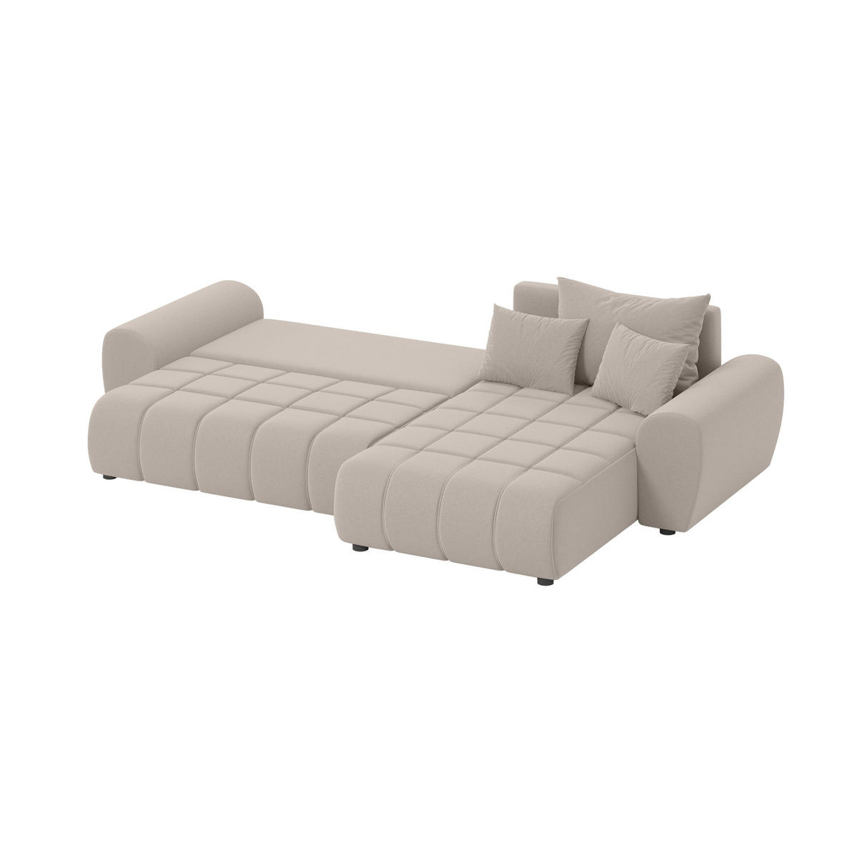 ECKSOFA Eide L mit Schlaffunktion, Beige - Beige, Textil (291/180cm) - Fedve