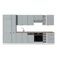 KUHINJSKI BLOK Fame-Line Svijetloplavo-Siva/Bijelo 355 cm , RP Hrast - bijela/svijetlo plava, drvni materijal (355/206.8/60cm) - Vicco