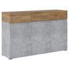 SIDEBOARD Rimini Beton / Kastanienfarben 135 / 40 / 86cm - Eichefarben/Hellgrau, Holzwerkstoff (135/86/40cm) - Feldmann-Wohnen