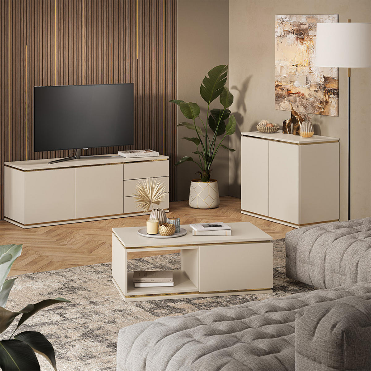 NIZKA OMARICA Linette Kašmir - kašmir, leseni material (135/48.6/42cm) - Vicco