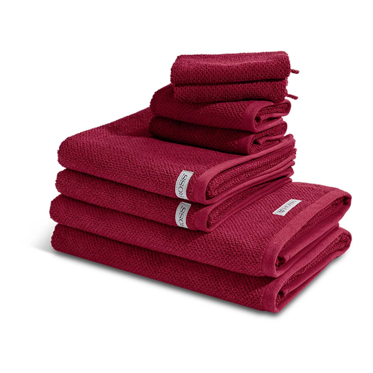 FROTTIERSET Selection 8-teilig - Rot, Textil (50/100cm) - Ross
