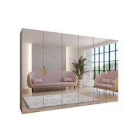 DREHTÜRENSCHRANK 202/300/52 6-türig - Beige/Goldfarben, Holz/Metall (300/202/52cm) - Abiks Möbel