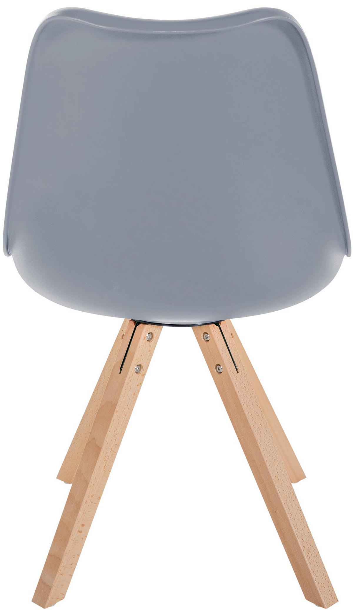 STUHL Kunststoff grau - Naturfarben/Grau, Holz/Kunststoff (48/81/54cm) - CLP