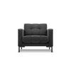 SESSEL Mamaia aus Samt dunkelgrau - Dunkelgrau, Textil (92/75/87cm) - Micadoni