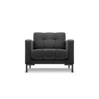 SESSEL Mamaia aus Samt dunkelgrau - Dunkelgrau, Textil (92/75/87cm) - Micadoni