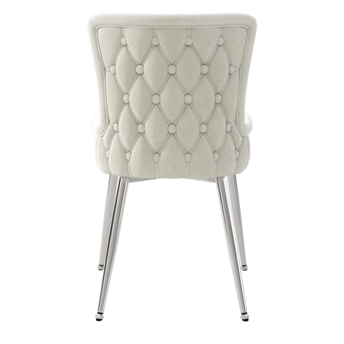 ESSZIMMERSTUHL 6er-Set Samt Beige mit Metallbeinen - Beige, Metall (47/85/49.2cm) - Meubliv