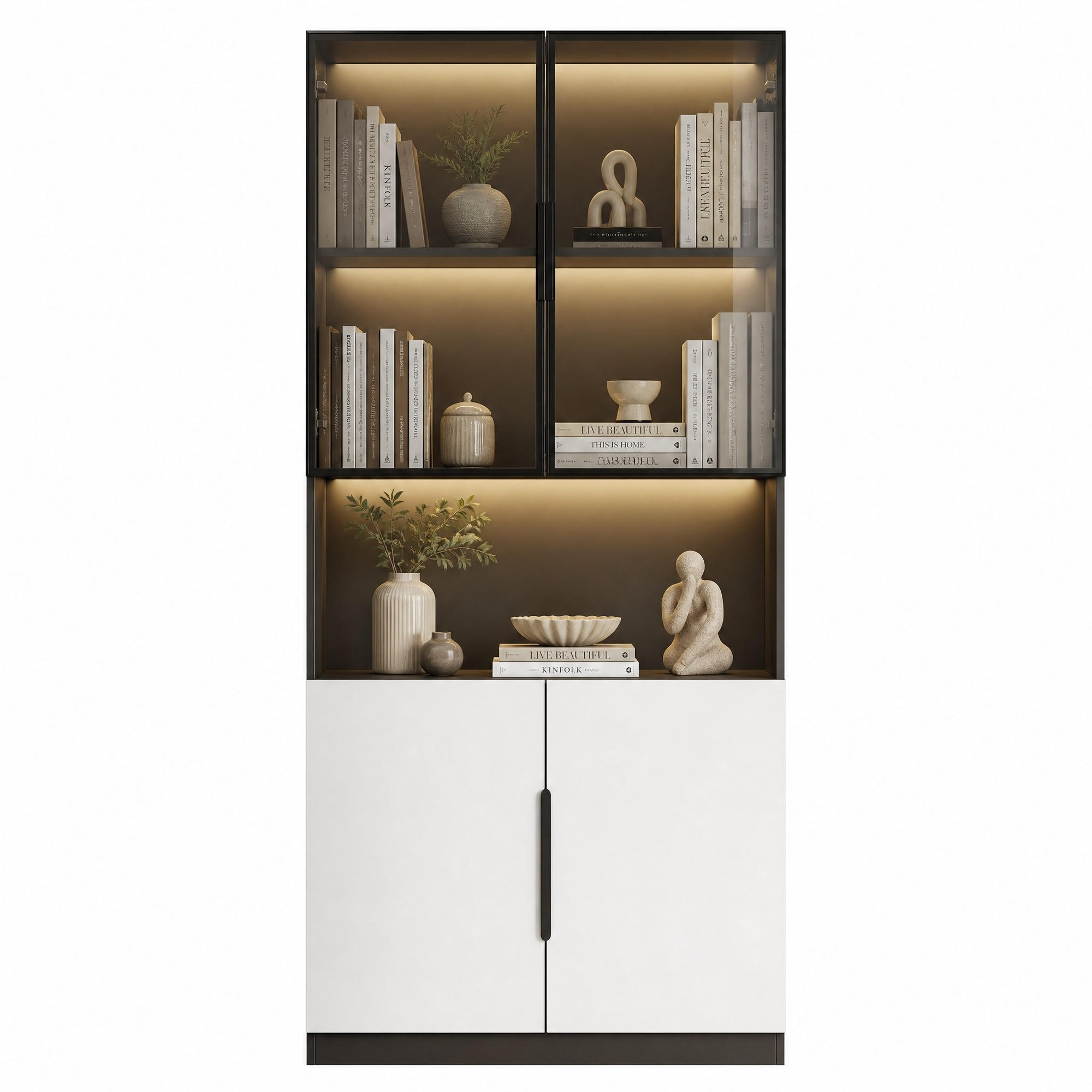 Ivmeu Vitrine Weiß 80x200x30 cm