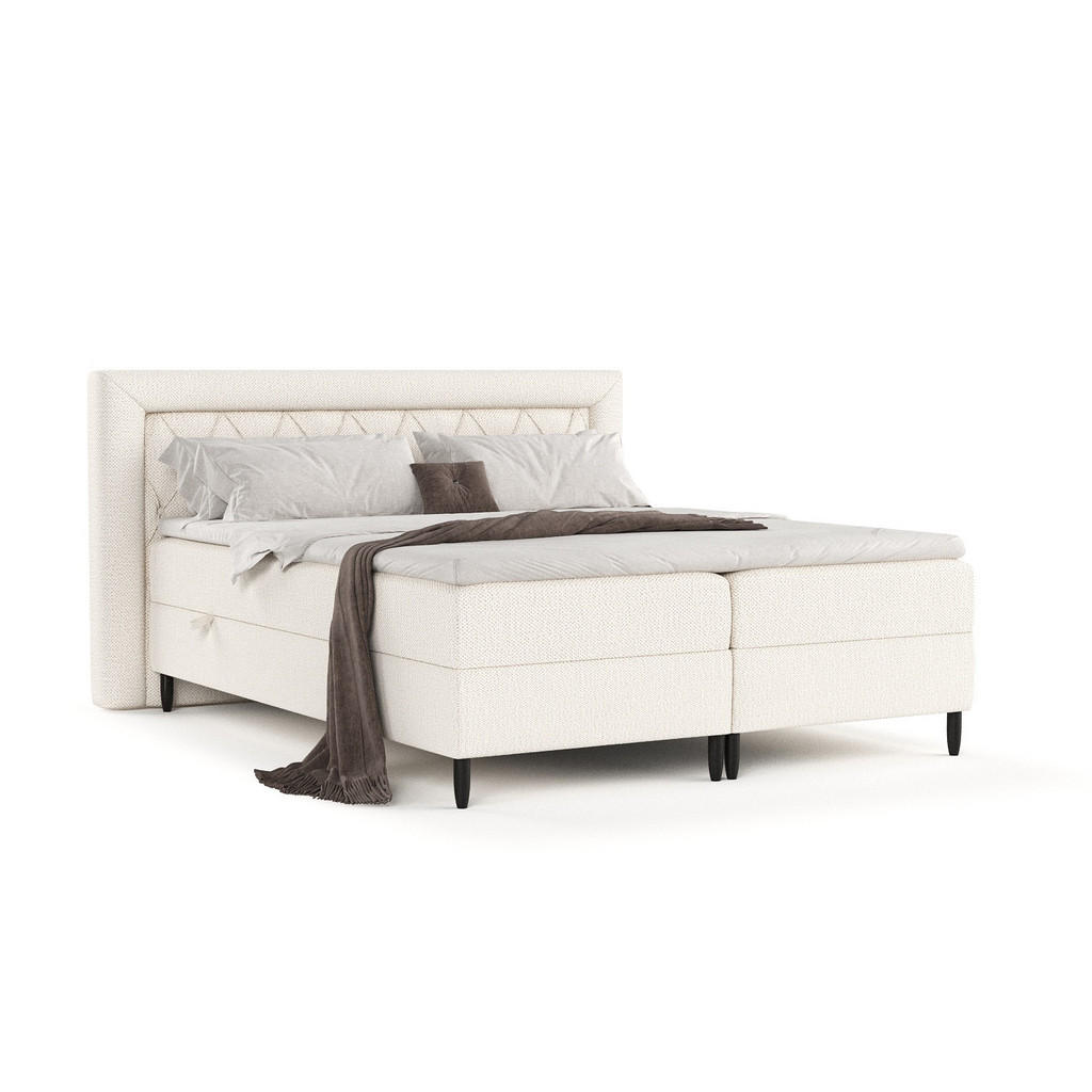 Thumbnail - Maison de Reve Boxbett, Creme, Textil, Buche, Kiefer, H3, Höhe ca. 19 cm, 180x200 cm, Oeko-Tex® Standard 100, Reach, FSC...