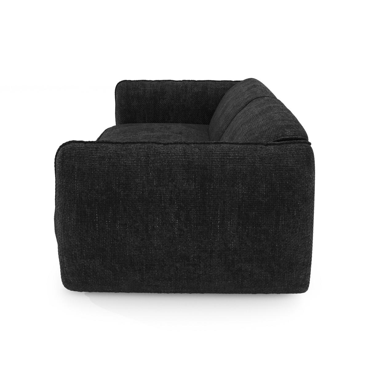 SOFA 4-SITZER Rastervelours Dunkles Anthrazit 230cm - Anthrazit, Textil (230/74/90cm) - Sia Home