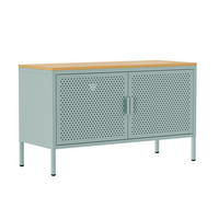 SIDEBOARD 100 cm, Salbeigrün - Grün, Metall (40/60/100cm) - Oviala