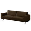3-SITZER SOFA - Samt - Braun, Textil (236/81/89cm) - home24