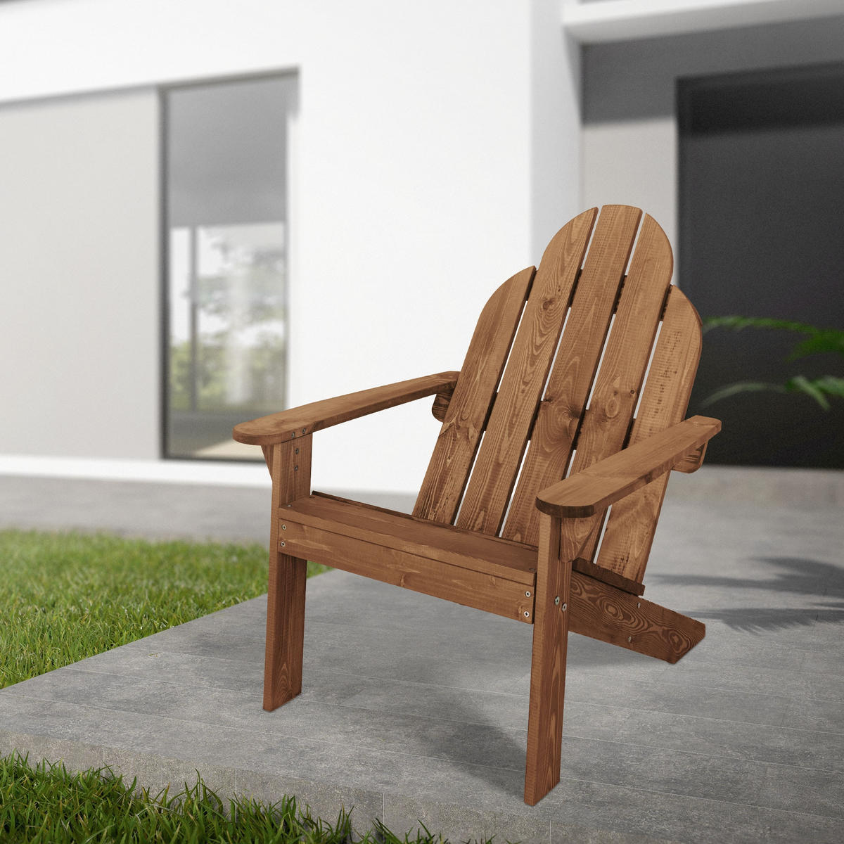 STUHL Lounge Holz - Braun, Holz (89/92.5/70cm) - ECD-Germany