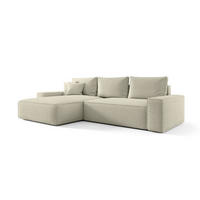 ECKSOFA Walken Mit Schlaffunktion - Beige, Holzwerkstoff/Textil (280/185cm) - Fun Möbel