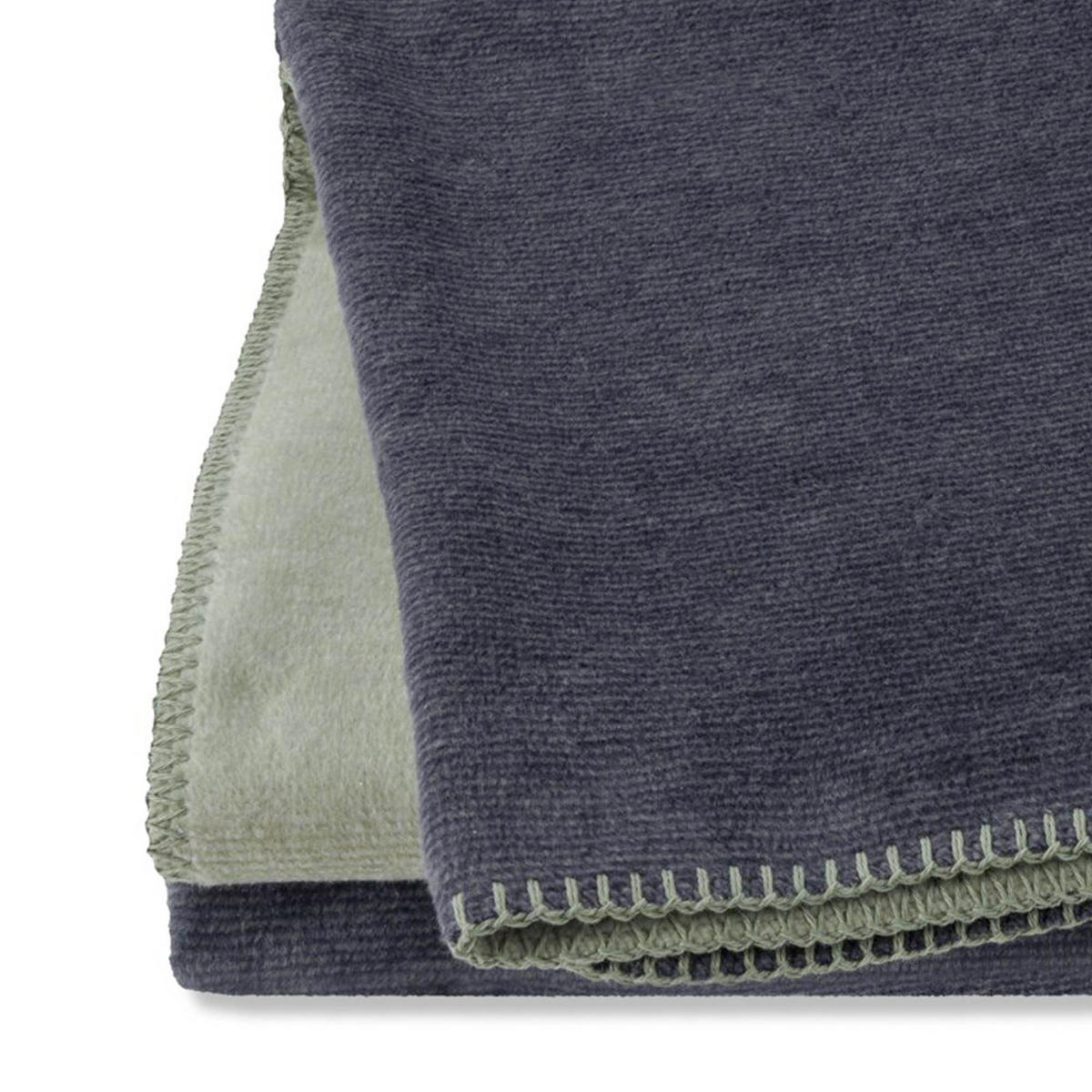 WOHNDECKE MELANGE-DoubleFace Navy-Oliv 150 x 200cm - Blau, Textil (150/200cm) - Joop!